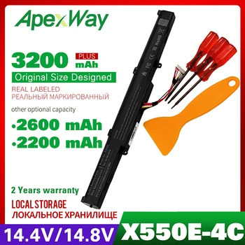ApexWay 14.8 V Nešiojamas Baterija ASUS A41-X550E X450E X450 X450J X751L X751M X450JF F450 F450C F450V F450E A450