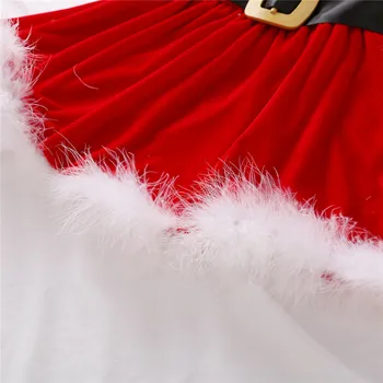 Bamblys Vaikams, Kūdikių Mergaitės Rudens Suknelės Kalėdos, Kalėdos Princesė Šalis Suknelė Vilnos Komplektus Suknelė Cute Suknelė Baby Girl Žiemą