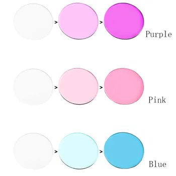 BCLEAR 1.61 Pereinamojo laikotarpio Spalva Photochromic Akiniai, Optiniai Lęšiai, Trumparegystė Akiniai nuo saulės Vieno Objektyvo Matymo Pink Purple Blue Chameleonas
