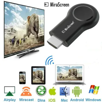 Belaidžio 1080P TV Stick Wifi Ekranas Dongle Anycast Miracast AirPlay, DLNA Veidrodis Ekrano Imtuvas 