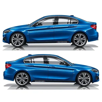 BMW F30 F31 F32 F33 F22 F23 F15 F85 F10 E60 E61 G30 E90 M Veiksmingumo Logo lipdukus Pusėje Sijonas Vinilo Tiuningas, Automobilių Reikmenys
