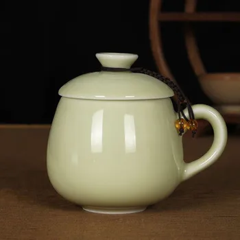 CHIA-GUI LUO 320ML Keramikos arbatos puodelis kalėdų puodeliai Tradicinės Kinų Rankena Ledo plyšių stiliaus I016