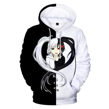 Danganronpa Merch hoodie monokuma cosplay Kostiumas juodos ir baltos hoodies anime palaidinės kawaii palaidinukė vaikai 3d hoodies