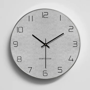Dekoratyvinės Dailės Pilkas Apvalus Sieninis Laikrodis Modernus Dizainas Ir Tylus Mados Kambarį Sieninis Laikrodis Klok Sieniniai Laikrodžiai Namuose