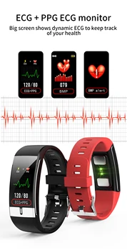 E66 Smart Žiūrėti 2020 EKG PPG Temperatūros Matavimo Širdies ritmas, Kraujo Spaudimas, Deguonies Smartwatch Žiūrėti Vyrams, Moterims