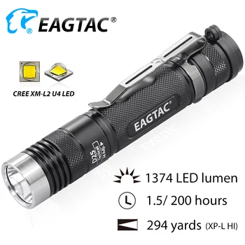 EAGTAC D25LC2 Taktinis LED Žibintuvėlis 1374 Liumenų 2xCR123A 18650 Baterija Fakelas Uodega Strobe Medžioklės, Žvejybos Šviesos