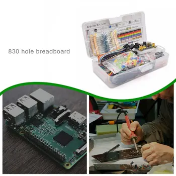 Elektronikos Pagrindinio Starter Kit Su 830 Kaklaraištis-Taškų Breadboard Priemonė, Komponentai, Suderinamas Su Arduino