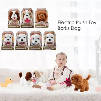 Elektros Interaktyvus Žaislas Minkštas Pliušinis Pėsčiomis Realus Teddy Šuo Laimingas Loti Juokinga Modeliavimas Juda Nuraminti Vaikus Berniukas Mergaičių
