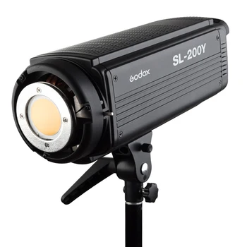Godox SL-200W SL200W 5600K Baltas LCD Nuolat LED Vaizdo Šviesos + 70x100cm softbox + 2,8 m Šviesos Stovas + Barn Durys
