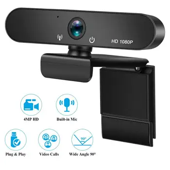 HD 1080P Kameros įmontuota Dviguba Mikrofonus Smart Web Kamera USB Pro Stream 