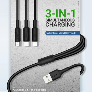 Hoco usb 3 1. įkrovimo kabelis nuo Žaibo Tipas-C Micro USB С 1m 2A patvarus kroviklio laidą įkrovimo laidas pigūs kabeliai usb c kelionės