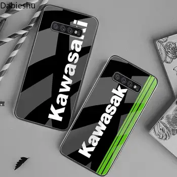 Japonų gamintojas Kawasaki Ninja moto Telefono dėklas Grūdintas Stiklas Samsung S20 Plius S7 S8 S9 S10 Plus Pastaba 8 9 10 Plius