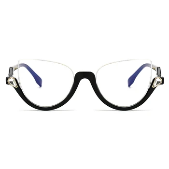 Kachawoo cat eye akiniai, rėmeliai pusė kadro skaidri juoda vintage akiniai moterims priedai 2018 oculos transparente