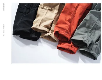 Karinių Krovinių Kelnės Multi-Pocket Jogger Armijos Kelio Taktinės Kelnės Vyrams Hip-Hop Grobis Streetwear Kieta Žalia/Oranžinė/Chaki/Juoda