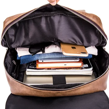 Karšto pardavimo vyriški autentiškas odos retro mados vyriški laisvalaikio pečių maišą kelionės bagpack studentų kompiuterio kuprinė jaunimo krepšiai