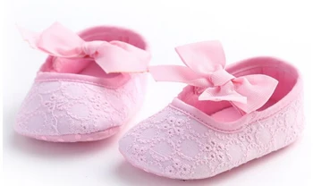 Kūdikių mergaičių bateliai, balti su bowtie kūdikių bateliai prewalkers mergaitės lovelę batai neslidžios christenning vestuvių pavasarį, vasarą