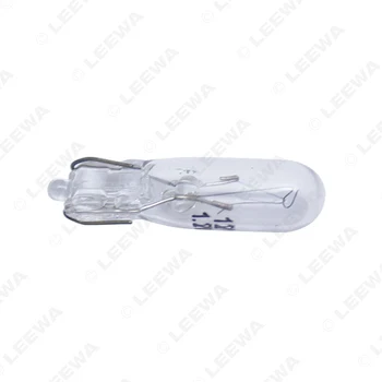 LEEWA 10vnt/box Šiltai Balta Automobilio T5 Pleišto 12V 1.2 W Halogeninės Lemputės Išorės Halogeninės Lempos, Pakeisti prietaisų Skydelio Lemputės Šviesos #CA2933