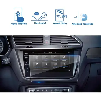 LFOTPP Automobilio Multimedijos Ekrane apsaugos Tiguan II GTE 8Inch 2018 Navigacija Touchscreen Auto Interjero Apsauginis Lipdukas