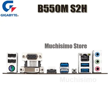 Lizdas AM4 Gigabyte B550M S2H pagrindinė Plokštė PCI-E 4.0 DD4 64GB Darbalaukio B550 Placa-Mãe AM4 M. 2 HDMI suderinamus VGA Micro ATX