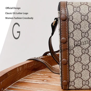 Luxury Brand Classic GG Raide Logotipo Dizainas Oficialusis Aikštėje Aukštos Kokybės Rankinės Kortelės, Piniginės Rankinėje Moterų Mados Crossbody Dėklas