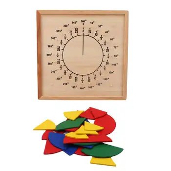 Mediniai Žaislai Vaikams Apskrito Matematikos Frakcija Skyriaus Mokymo Priemonių Montessori Valdybos Žaislai Vaikų Švietimo Dovana Matematikos Žaislas