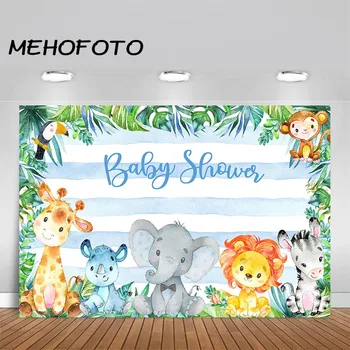 MEHOFOTO Safari Gyvūnai, Baby Shower Fone Džiunglės Safari Šalies Fotografijos Fone Safari Kūdikio Dušas Šalis Backdrops