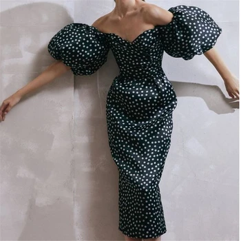 Moterų prancūzijos Vintage Suknelė Sluoksniuotos Žibintų Rankovės Stebėjimo Backless Elegantiškas Vamzdis Viršuje, Suknelės Moteriška Apranga 2021 Naujųjų Metų