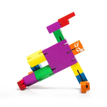 Naujos Medienos Deformacijos Robotas Įspūdį Graffiti Magic Kubeliai Lankstymo Vaikų pramogų karšto pardavimo žaislai Spalvinga Magija Kubeliai