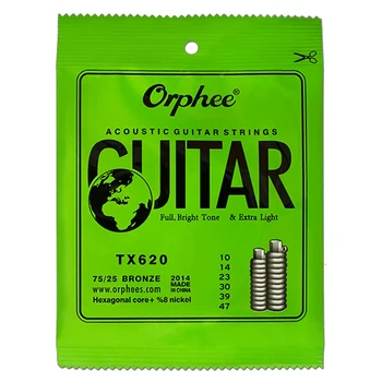 Orphee 10 Nustatyti, 6Pcs/Set Gitara Styginių Styginių Super Light Akustinės Gitaros Stygos