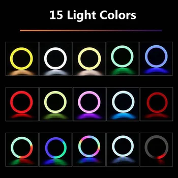 RGB spalvotu LED Šviesos Žiedas Su 160cm Trikojis Stovas, Skirtas 