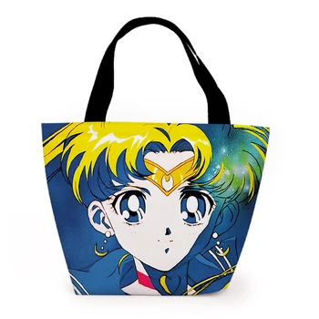 Sailor Moon pietūs krepšys moterims juokingas animacinių filmų vaikams bento rankinės šilumos pusryčių maisto nešiojamų iškylą kelioniniai krepšiai