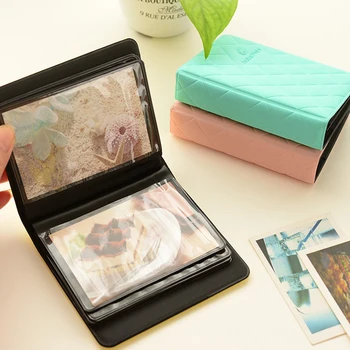Standartinis 3 Colių Polaroid Nuotraukų Albumas Rhomboid Modelis PU Dangtelį Įdėkite Tipas Banko Kortele Krepšiai