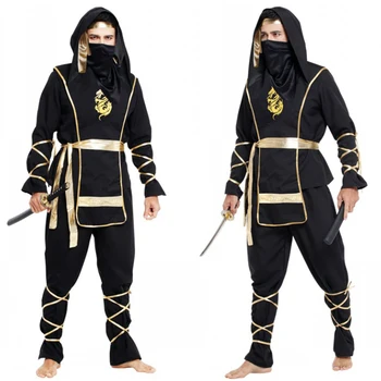 Suaugusiųjų Japonų Kariai Ninja Kostiumas Vaikas Helovinas Naruto Cosplay Karnavalas Puras Veiklos Maskuotis Naktiniame Klube Šalis Suknelė