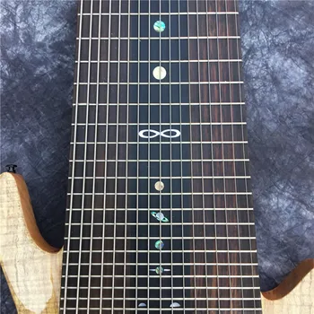 Suneye užsakymą gamykloje 17 styginiai elektrinė gitara, raudonmedžio fingerboard, bevielis apdaila, custom pasiūlyti. Nemokamas pristatymas