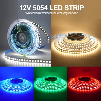 Super Ryškus LED Šviesos Juostelės 5M 12V SMD 5054 Vandeniui 120Leds/m Lanksti LED Pikselių Juostelė Juostelė Namų Puošybai 9 Spalvos