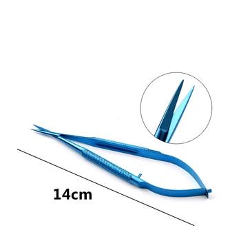 Titano 12,5 cm-18cm Stomatologinės žirklės Oftalmologijos Micro Ragena žirklės Chirurgijos įrankis, Priemonė Oftalmologijos