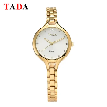 Top Prabangos Prekės ženklo TADA vandeniui Moterų Elegantiškas relogio masculino Aukso/sidabro plieno juosta lady laikrodžiai karšto pardavimo mergina reloj