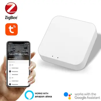 Tuya Tiltas Smart Home Zigbee Vartai Hub Nuotolinio Valdymo Zigbee Įrenginių Per Smart Gyvenimo PROGRAMĖLĖ Veikia Su Alexa 