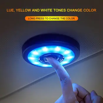 Universalus 1pcs Automobilių Skaitymo Šviesos 10x1.2cm LED Interjero Lempos, Lubų Lempa USB jungtį Lengva Įdiegti