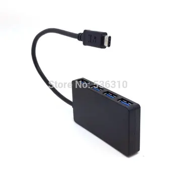 USB 3.1 C Tipo USB-C Kelias 4 Port Hub Adapteris, Skirtas PC Laptop Tablet Nešiojamas kompiuteris palaiko 