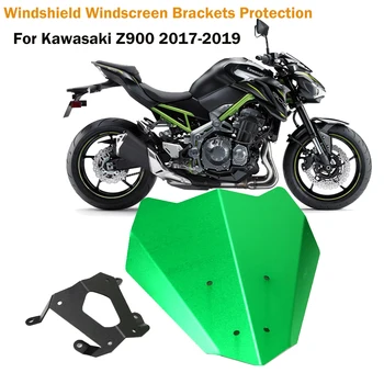 Už Kawasaki Z900 2017-2019 Priekinis Stiklas priekinio Stiklo Skydas Priekinis Skydelis Ekranas Moto Aliuminio Vėjo Kreiptuvas apdaila
