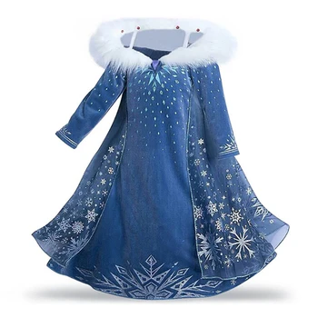 Vaikai Princesė Suknelė Žiemai Mergina Elsa Kostiumų Karnavalas, Gimtadienis Atostogų Šalis, Sušaldyti 2 Suknelė Vaikams Nauja Apranga, Drabužiai 2021