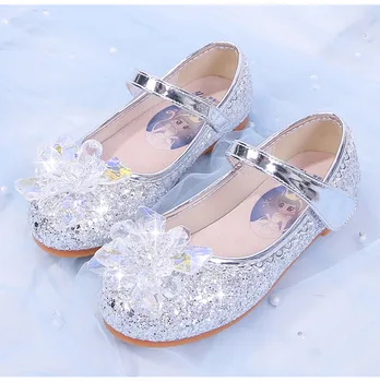Vaikų princess bateliai mergaitėms šokių bateliai mažai aukštakulniai sandalai anime princesė cosplay odos blizgučiai kristalų batai puotą