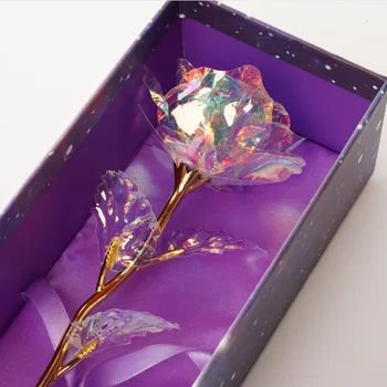 Valentino Dieną, Kūrybos Dovana 24k Aliuminio Folija Auksu Išaugo Ilgalaikio Amžiną Meilę Vestuvių Dekoravimas Meilužis crystal Rose