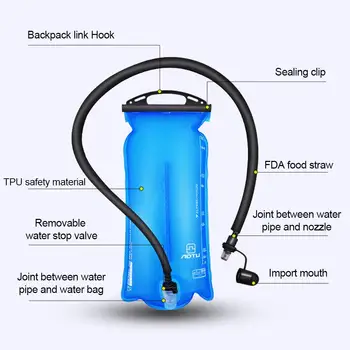 Vandens Pūslės Maišelį Vandens Rezervuaro Hidratacijos Pack 2L Saugojimo Krepšys BPA Veikia Laisvai Hidratacijos Vest Kuprinė Vandens Krepšiai