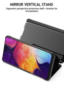 Veidrodis, Flip Case for Samsung Galaxy Note 10+ A10S A20S S10 5G S10e plius M20 M10 A10 A40 A70 M30 A40s A60 A80 A90 A2 Core Dangtis