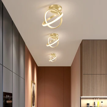 VEIHAO Aukso Modernios LED Lubų Šviestuvai, miegamojo lovos Praėjimo koridorius, balkonas, Įėjimas apvalus LED Šviestuvais, namų