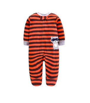 Vieta Naujagimiams Kūdikiams iki 2021 m. Rudenį, Žiemą Avys Vienaragis Spausdinti Vilnos Šiltą Kūdikių Kūdikių Pižama jumpsuits Sleepwear