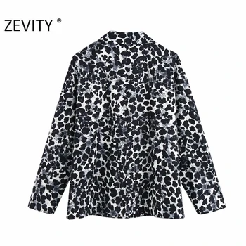 Zevity moterų senovinių gyvūnų modelio spausdinimo atsitiktinis kimono smock prašmatnus palaidinė lady dvigubo breasted blusas feminina marškinėliai topai LS7115