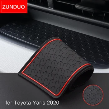 Zunduo Anti-Slip Vartų Angą Taurės Kilimėlis Toyota Yaris GR 2020 2021Japan modelis KSP210 MXPA1 MXPH1 Priedai Gumos Miestelyje Trinkelėmis